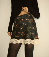 GIULIETTA SKIRT -- NOIR HILLSIDE THISTLES