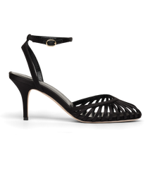 ALTEA HEEL -- BLACK SATIN