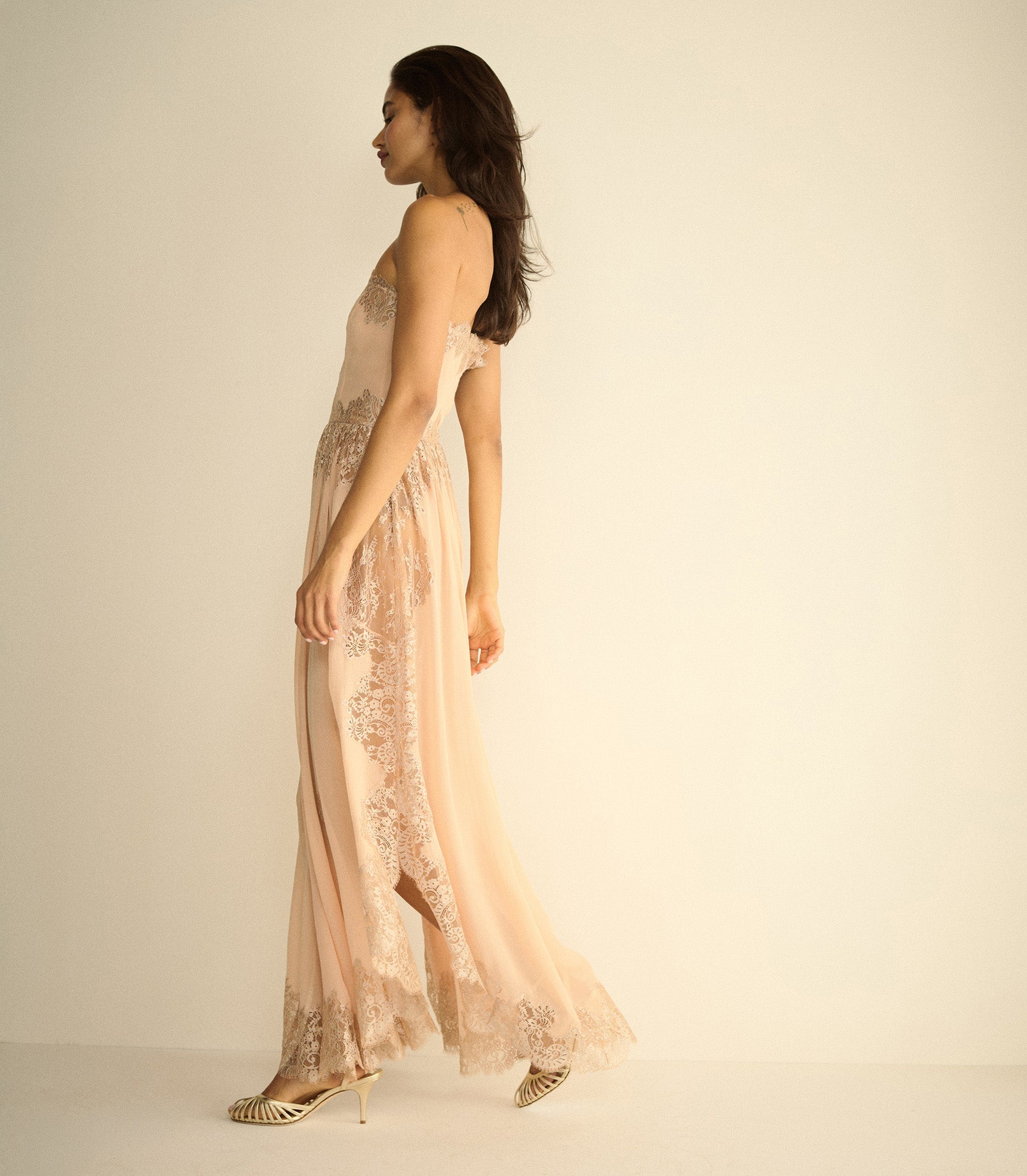 CHARISSE DRESS -- SHIMMERING SHELL