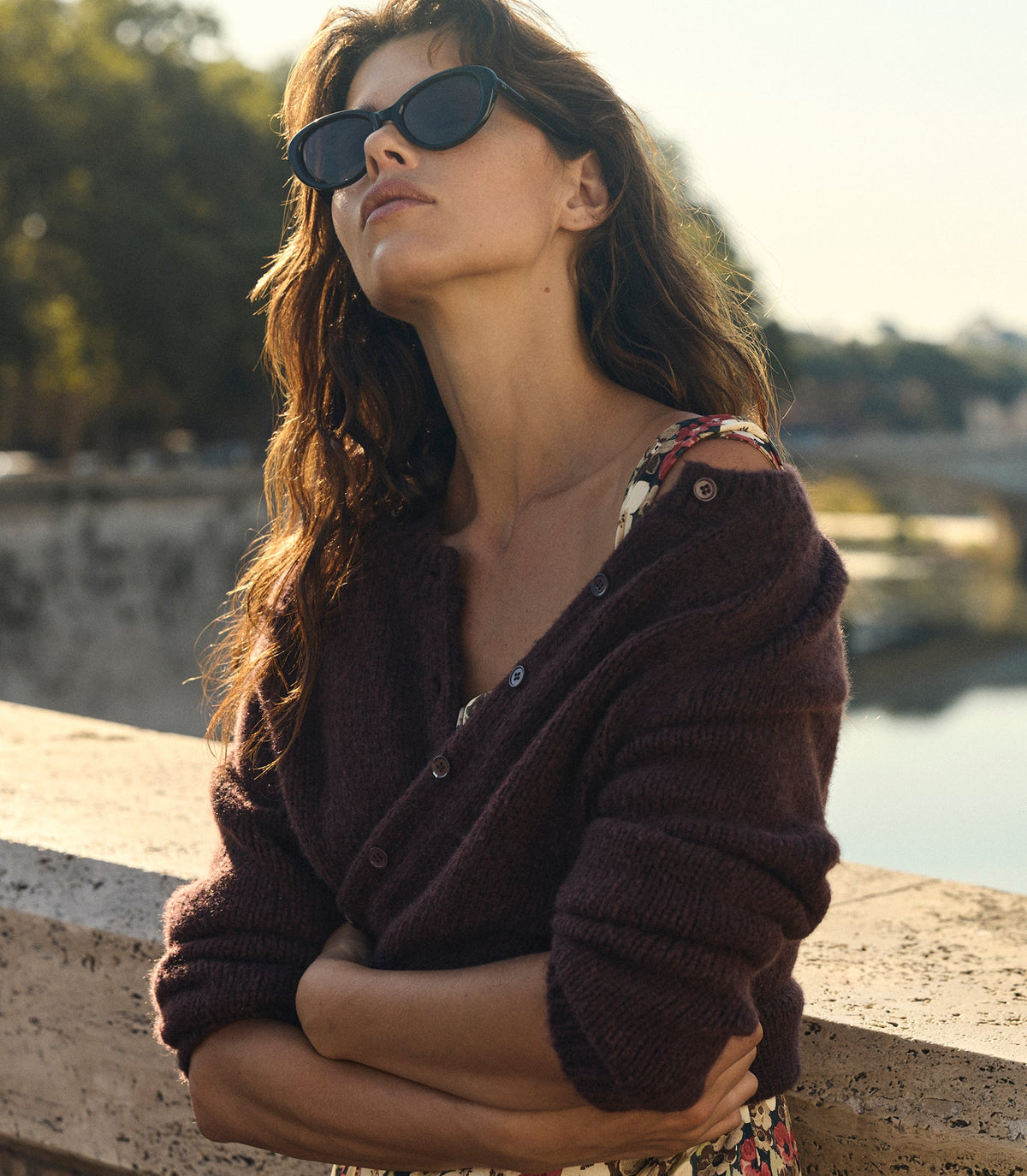 DARCY CARDIGAN -- RED UMBER