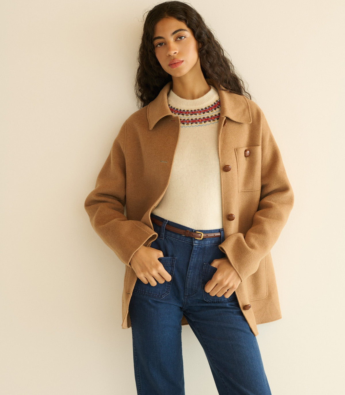GERMAIN COAT -- LIGHT KHAKI