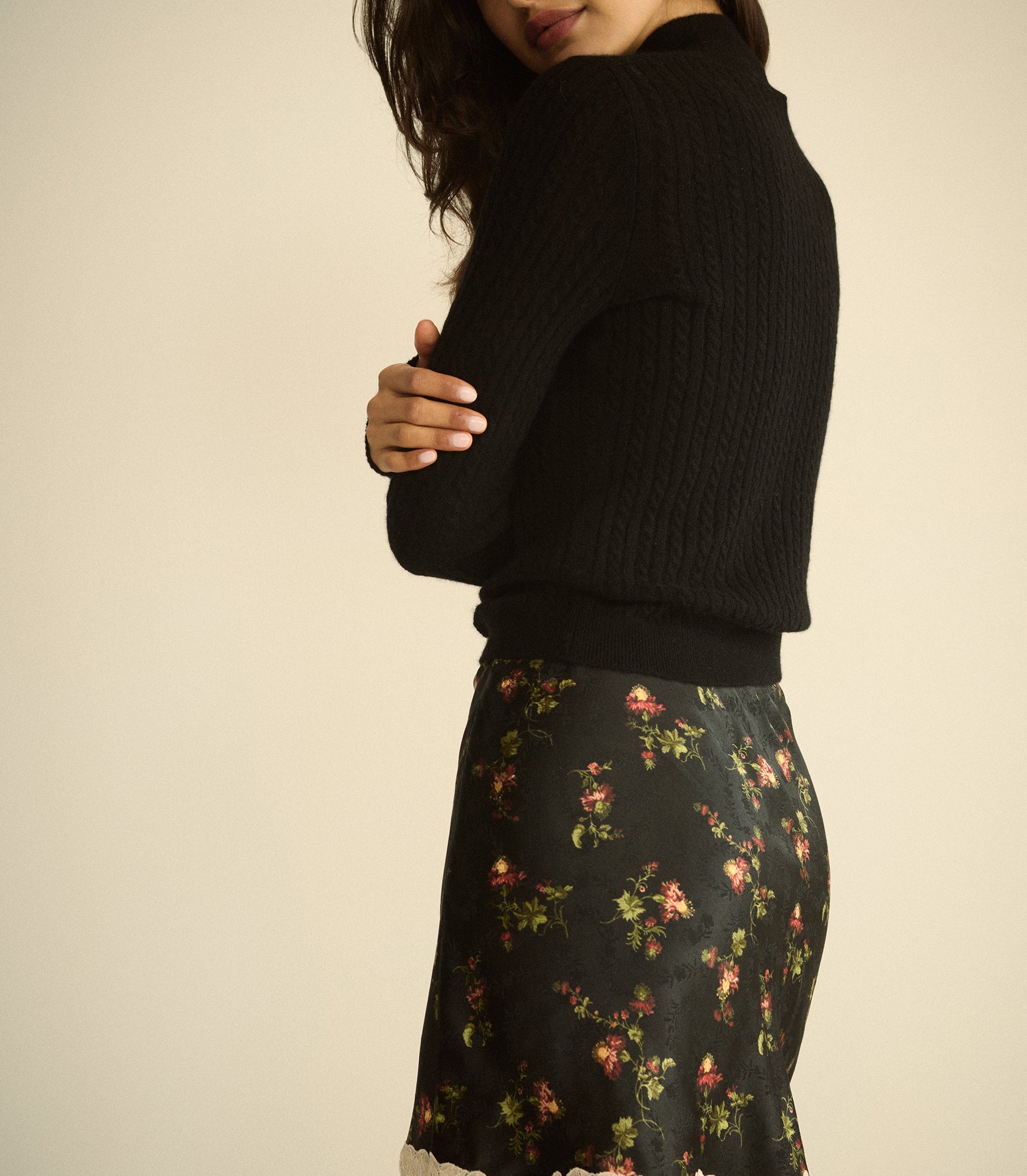 GIULIETTA SKIRT -- NOIR HILLSIDE THISTLES