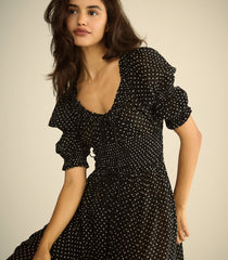 ISCHIA DRESS -- NOIR DOT