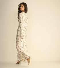 MELORA DRESS -- CREME HILLSIDE THISTLES
