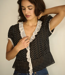 ORELLA TOP -- NOIR DOT