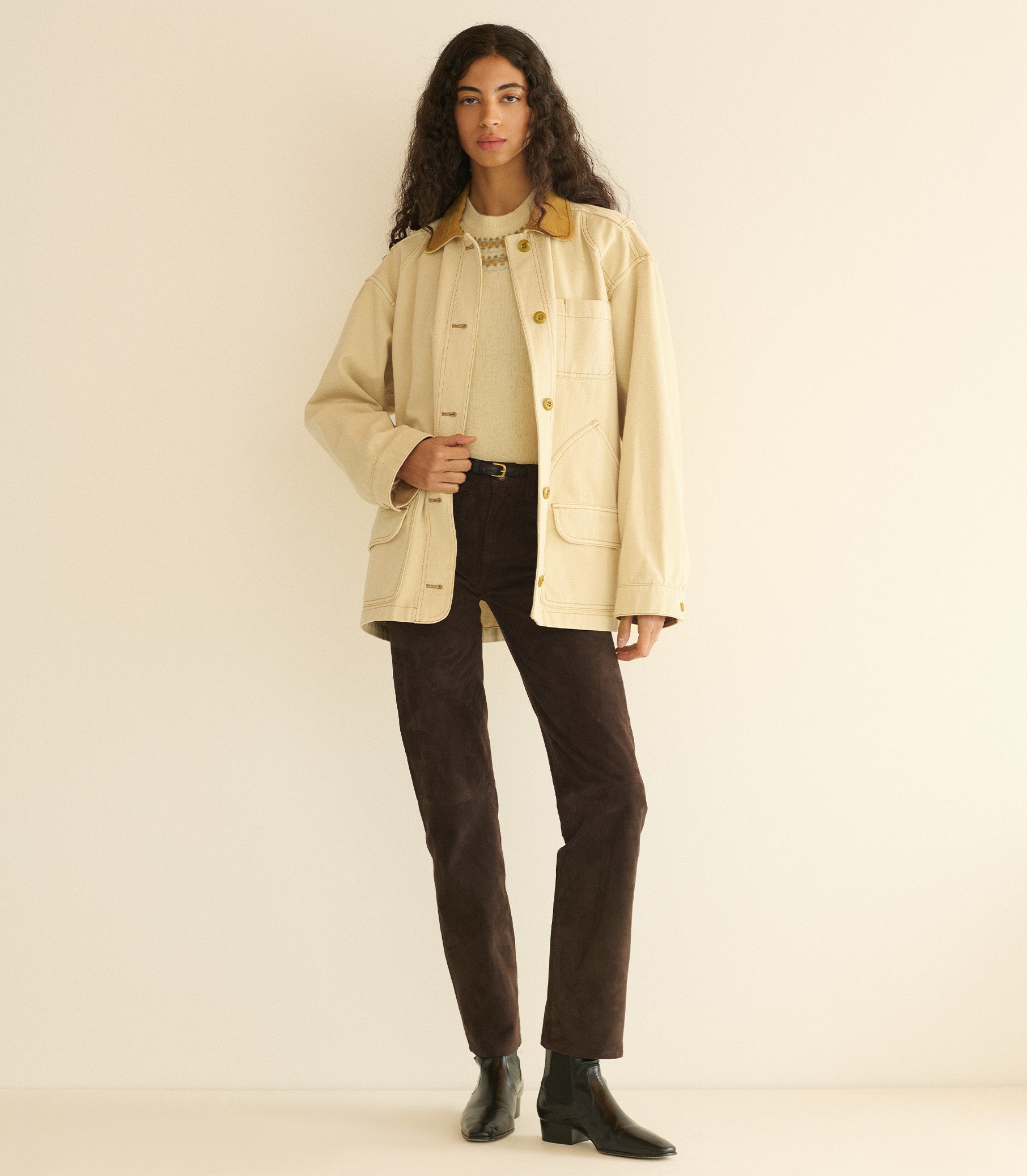 PASCUAL JACKET -- STRAW