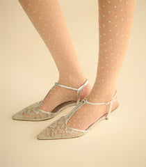 PHORA HEEL -- SILVER LACE