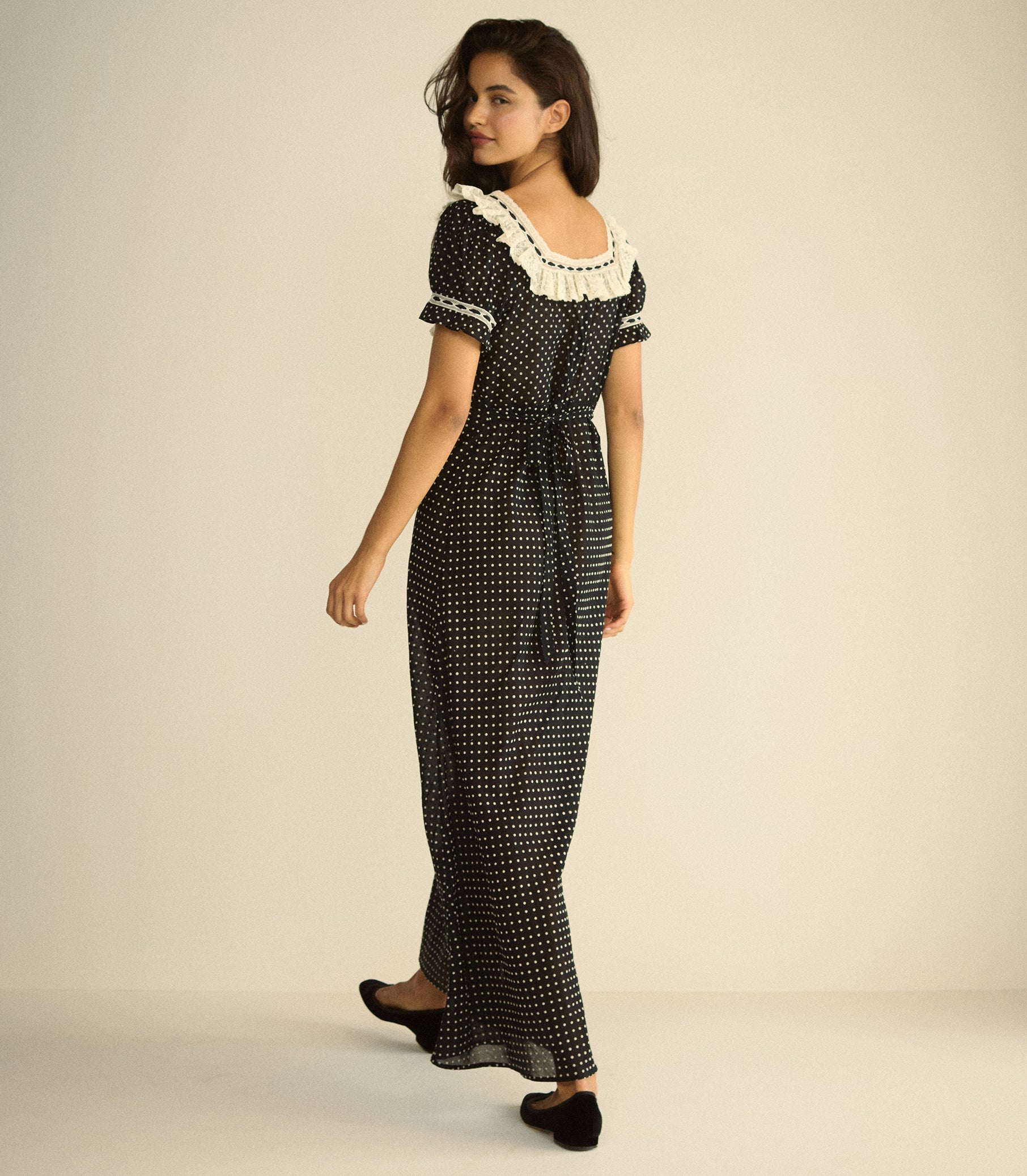 ROWAN DRESS -- NOIR DOT