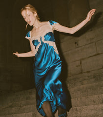 VALLINE DRESS -- SAPPHIRE